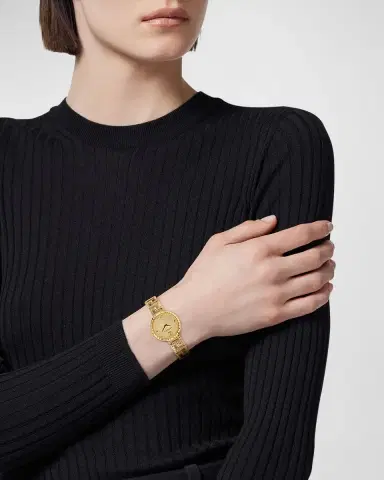 Versace 28mm Greca Goddess Watch with Bracelet Strap, Gold Plated | Thumbnail 2 Versace 28mm Greca Goddess Watch with Bracelet Strap, Gold Plated | Thumbnail 2