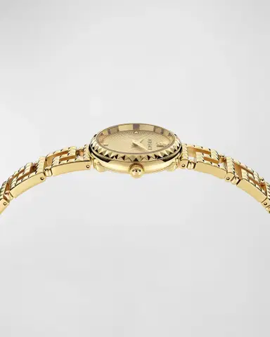 Versace 28mm Greca Goddess Watch with Bracelet Strap, Gold Plated | Thumbnail 3 Versace 28mm Greca Goddess Watch with Bracelet Strap, Gold Plated | Thumbnail 3