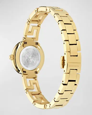 Versace 28mm Greca Goddess Watch with Bracelet Strap, Gold Plated | Thumbnail 4 Versace 28mm Greca Goddess Watch with Bracelet Strap, Gold Plated | Thumbnail 4