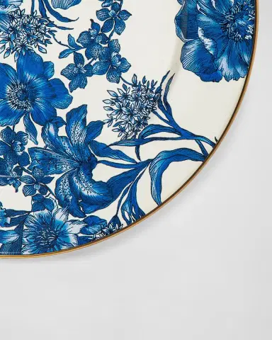 MacKenzie-Childs English Garden Royal Blue Enamel Charger Plate | Thumbnail 2
