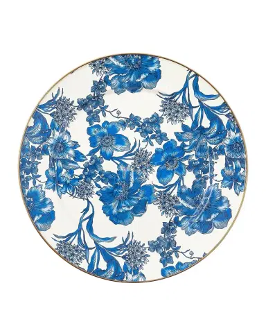 MacKenzie-Childs English Garden Royal Blue Enamel Charger Plate | Thumbnail 1