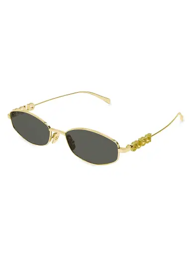 Gucci Women's Block 55MM Oval Metal Sunglasses | Thumbnail 1