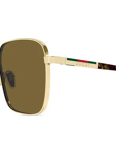 Gucci Women's Subtle Web 60MM Square Sunglasses - Gold Black | Thumbnail 3 Gucci Women's Subtle Web 60MM Square Sunglasses - Gold Black | Thumbnail 3