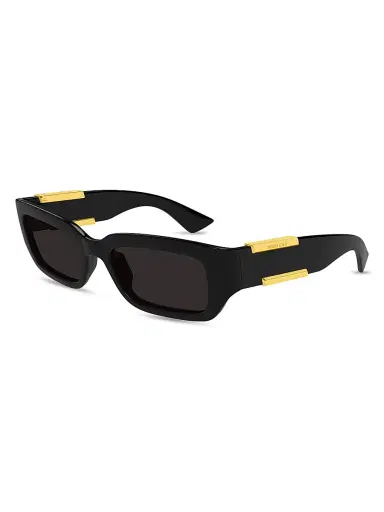 Bottega Veneta Women's Dash Ribbon 53MM Rectangular Sunglasses - Black | Thumbnail 1