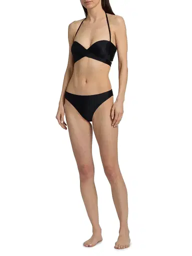 Kobi Halperin Women's Sesil Bustier Bikini Top - Black - Size Large | Thumbnail 2
