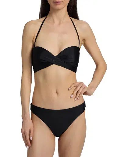 Kobi Halperin Women's Sesil Bustier Bikini Top - Black - Size Large | Thumbnail 3