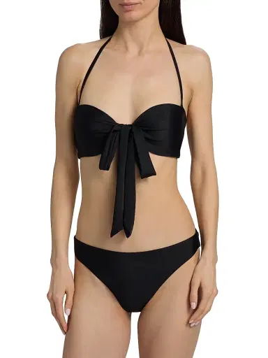 Kobi Halperin Women's Sesil Bustier Bikini Top - Black - Size Large | Thumbnail 5