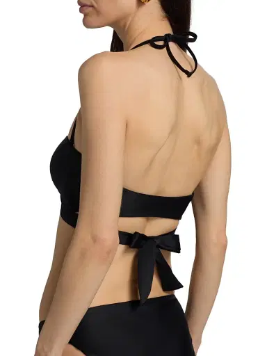 Kobi Halperin Women's Sesil Bustier Bikini Top - Black - Size Large | Thumbnail 6