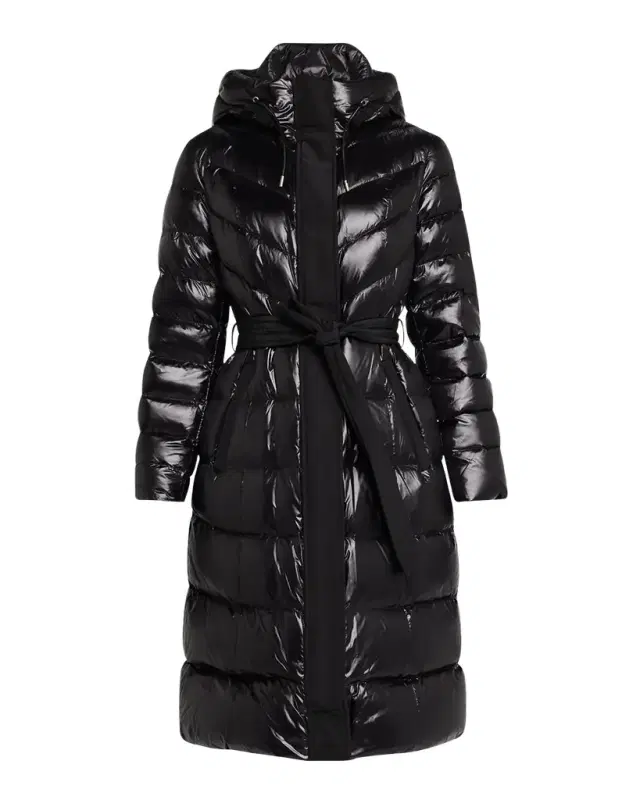 Mackage Coralia Lustrous Light Down Coat with Sash Belt