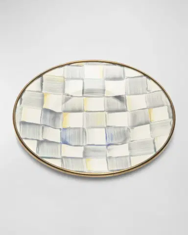 MacKenzie-Childs Sterling Check Enamel Saucer | Thumbnail 2