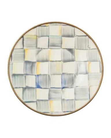 MacKenzie-Childs Sterling Check Enamel Saucer | Thumbnail 1