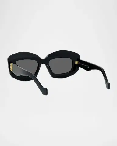 Loewe Men's Anagram Acetate-Nylon Rectangle Sunglasses | Thumbnail 2 Loewe Men's Anagram Acetate-Nylon Rectangle Sunglasses | Thumbnail 2