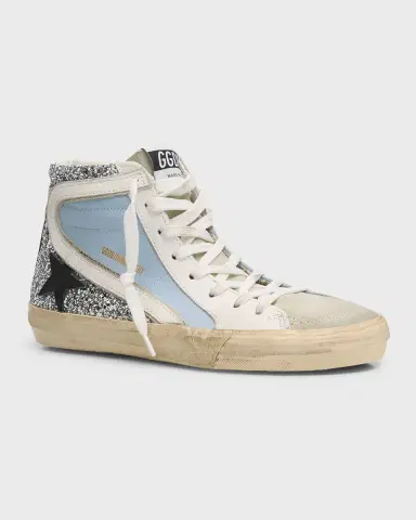 Golden Goose Slide Mid-Top Glitter Leather Sneakers | Thumbnail 3 Golden Goose Slide Mid-Top Glitter Leather Sneakers | Thumbnail 3