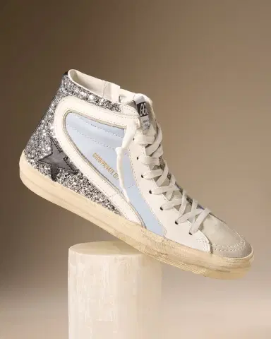 Golden Goose Slide Mid-Top Glitter Leather Sneakers | Thumbnail 5 Golden Goose Slide Mid-Top Glitter Leather Sneakers | Thumbnail 5