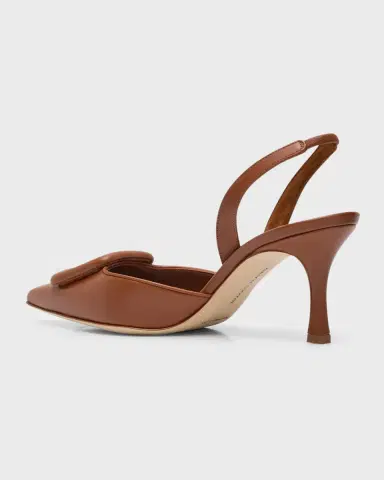 Manolo Blahnik Maysli Leather Buckle Halter Pumps | Thumbnail 4 Manolo Blahnik Maysli Leather Buckle Halter Pumps | Thumbnail 4