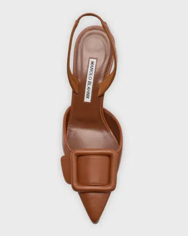 Manolo Blahnik Maysli Leather Buckle Halter Pumps | Thumbnail 5 Manolo Blahnik Maysli Leather Buckle Halter Pumps | Thumbnail 5