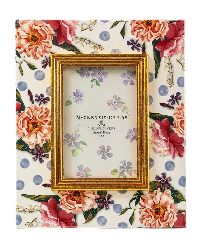 MacKenzie-Childs Wildflowers Enamel Frame, 4" x 6"