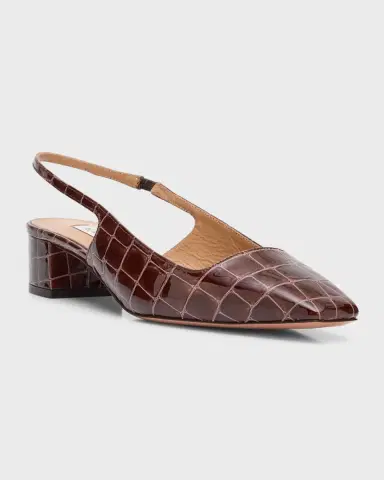 Aquazzura Ginza Croco Slingback Ballerina Pumps | Thumbnail 2 Aquazzura Ginza Croco Slingback Ballerina Pumps | Thumbnail 2