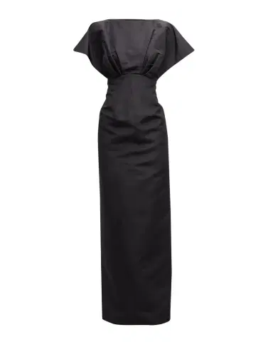 Carolina Herrera Silk Column Gown with Fan Bodice | Thumbnail 1