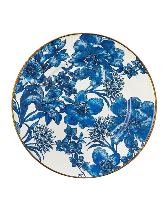 MacKenzie-Childs Royal English Garden Enamel Salad/Dessert Plate