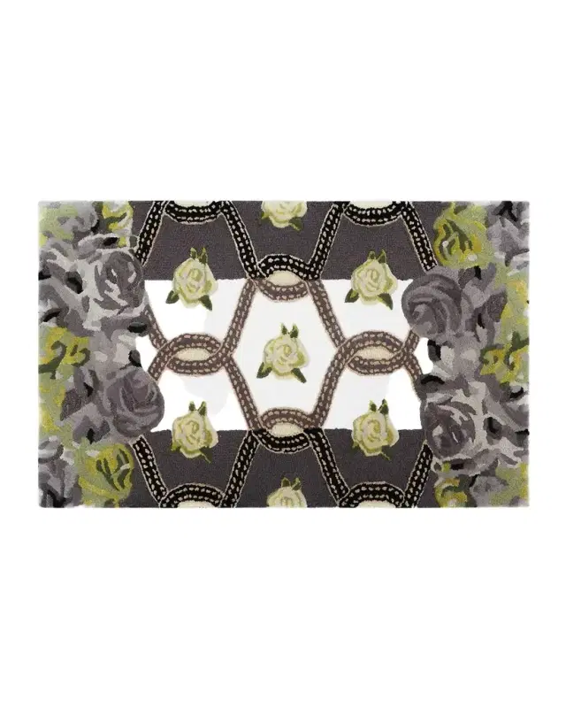 MacKenzie-Childs Really Rosy Rug, 2 ' x 4 '