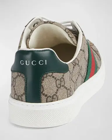 Gucci Ace Monogram Canvas Low-Top Sneakers | Thumbnail 3