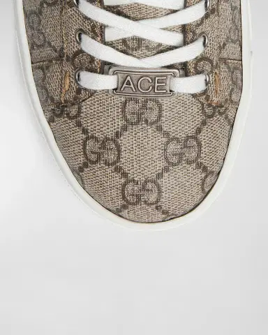 Gucci Ace Monogram Canvas Low-Top Sneakers | Thumbnail 5