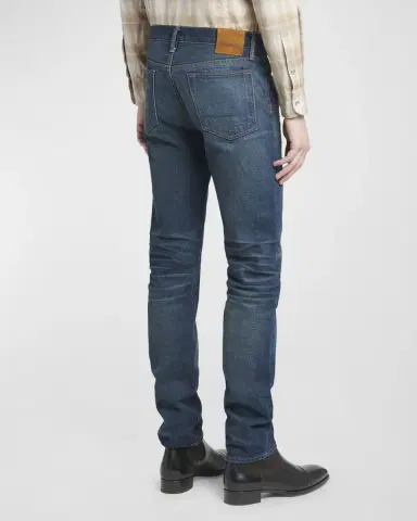 Tom Ford Men's Selvedge Denim Slim-Leg Jeans | Thumbnail 3