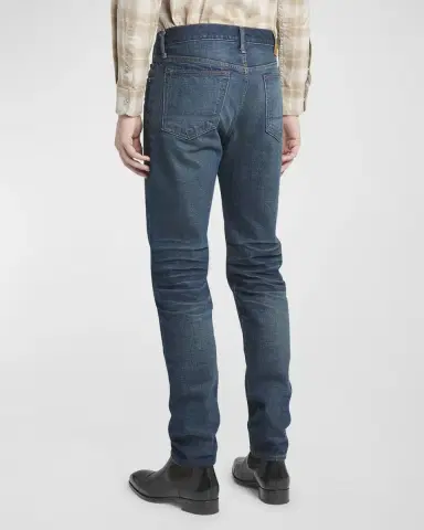 Tom Ford Men's Selvedge Denim Slim-Leg Jeans | Thumbnail 6