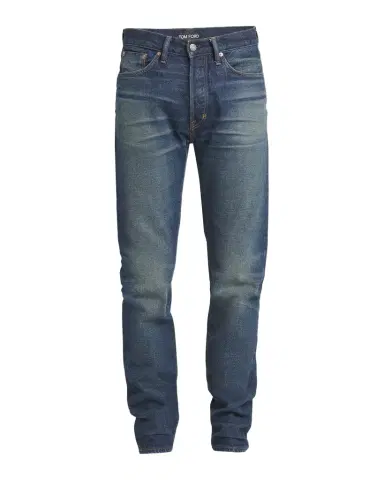 Tom Ford Men's Selvedge Denim Slim-Leg Jeans | Thumbnail 1