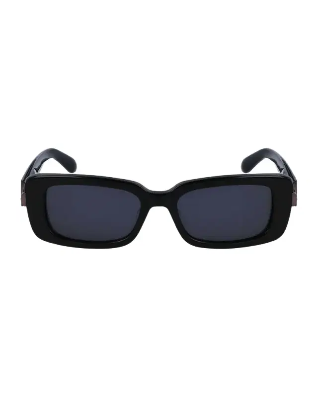 Ferragamo Gancini Evolution Acetate & Metal Rectangle Sunglasses