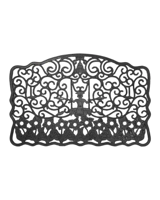 MacKenzie-Childs Mrs. Powers Rubber Door Mat, 2 ' x 3 '