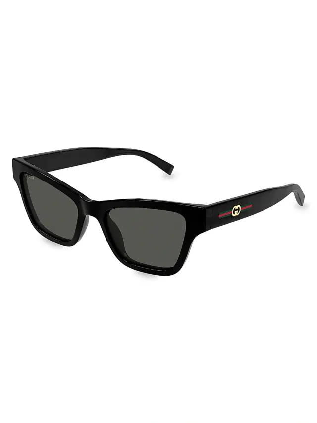 Gucci Women's  Lines 53MM Cat-Eye Sunglasses - Black