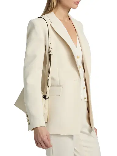 Kobi Halperin Women's Rue Crepe Single-Breasted Blazer - Ecru - Size XXL | Thumbnail 4 Kobi Halperin Women's Rue Crepe Single-Breasted Blazer - Ecru - Size XXL | Thumbnail 4