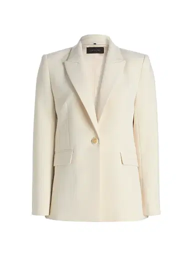 Kobi Halperin Women's Rue Crepe Single-Breasted Blazer - Ecru - Size XXL | Thumbnail 1 Kobi Halperin Women's Rue Crepe Single-Breasted Blazer - Ecru - Size XXL | Thumbnail 1