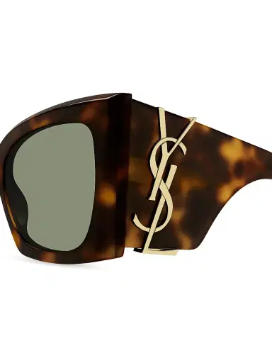 Saint Laurent Women's Monogram Acetate 54MM Blaze Rectangular Sunglasses - Havana | Thumbnail 5 Saint Laurent Women's Monogram Acetate 54MM Blaze Rectangular Sunglasses - Havana | Thumbnail 5