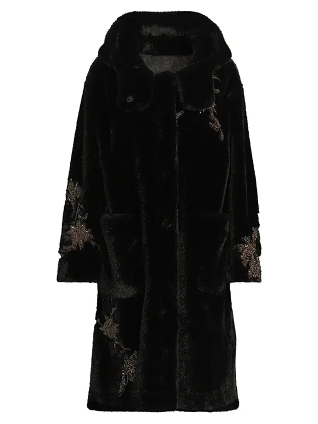 Kobi Halperin Women's Peggy Faux-Fur Hooded Coat - Black