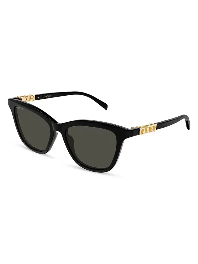 Gucci Women's Block 52MM Cat-Eye Sunglasses - Black