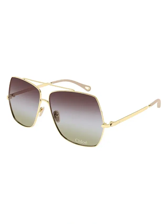 Chloé Women's Aly Fashion Show 62MM Squared Sunglasses - Purple Gradient Gold