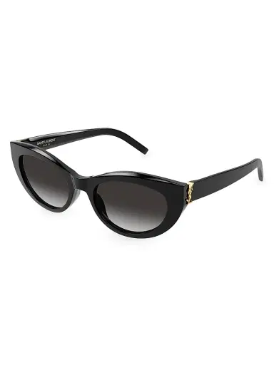 Saint Laurent Women's Monogram Hinge Acetate 54MM Cat-Eye Sunglasses | Thumbnail 1 Saint Laurent Women's Monogram Hinge Acetate 54MM Cat-Eye Sunglasses | Thumbnail 1