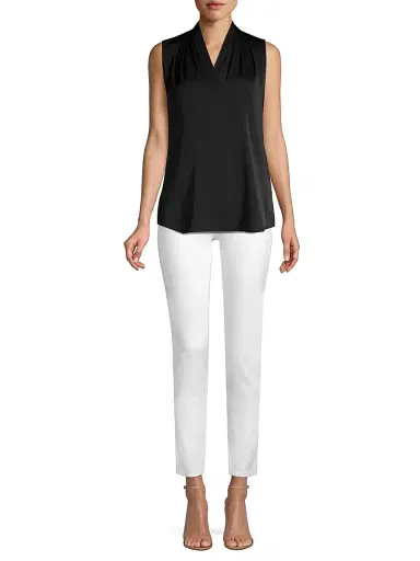 Kobi Halperin Women's Mila Sleeveless Silk-Blend Blouse - Black - Size XXL | Thumbnail 2 Kobi Halperin Women's Mila Sleeveless Silk-Blend Blouse - Black - Size XXL | Thumbnail 2