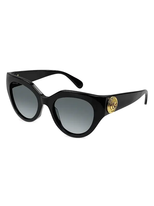 Gucci Women's Le Bouton 52MM Cat-Eye Sunglasses - Black