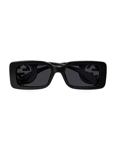 Gucci Women's Chaise Longue 54MM Rectangular Sunglasses - Black | Thumbnail 4 Gucci Women's Chaise Longue 54MM Rectangular Sunglasses - Black | Thumbnail 4