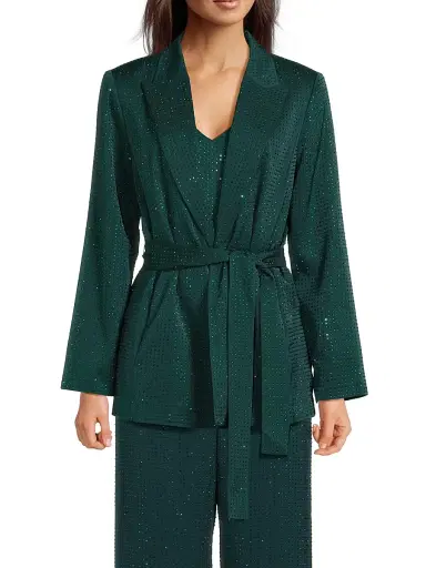 Ungaro Women's Willow Hotfix Stretch-Silk Self-Tie Jacket | Thumbnail 3 Ungaro Women's Willow Hotfix Stretch-Silk Self-Tie Jacket | Thumbnail 3
