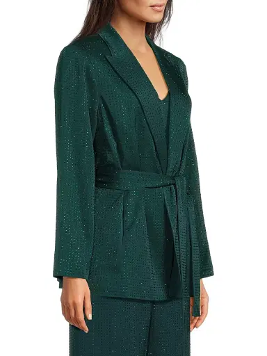 Ungaro Women's Willow Hotfix Stretch-Silk Self-Tie Jacket | Thumbnail 4 Ungaro Women's Willow Hotfix Stretch-Silk Self-Tie Jacket | Thumbnail 4