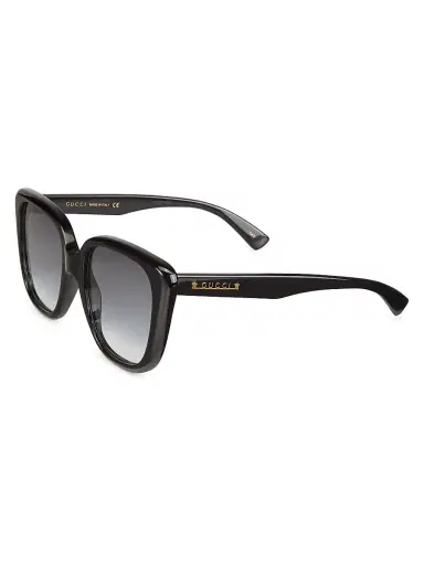 Gucci Women's Symbols 54MM Butterfly Acetate Sunglasses - Black | Thumbnail 2