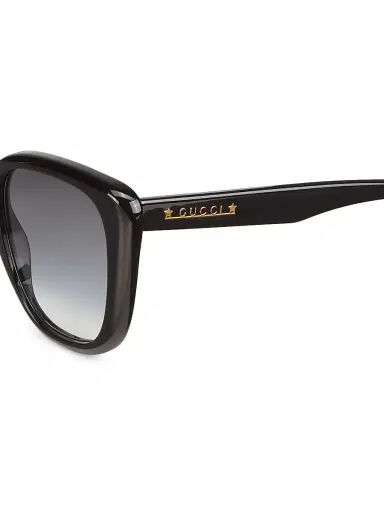 Gucci Women's Symbols 54MM Butterfly Acetate Sunglasses - Black | Thumbnail 3
