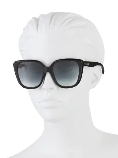 Gucci Women's Symbols 54MM Butterfly Acetate Sunglasses - Black | Thumbnail 4