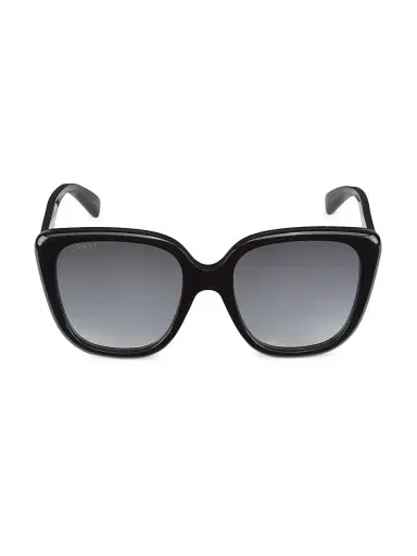 Gucci Women's Symbols 54MM Butterfly Acetate Sunglasses - Black | Thumbnail 1
