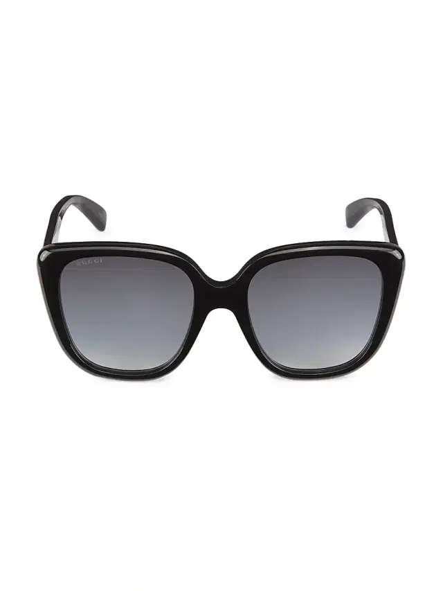 Gucci Women's Symbols 54MM Butterfly Acetate Sunglasses - Black
